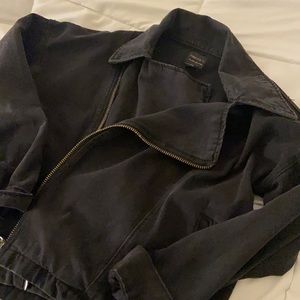 Black denim jacket